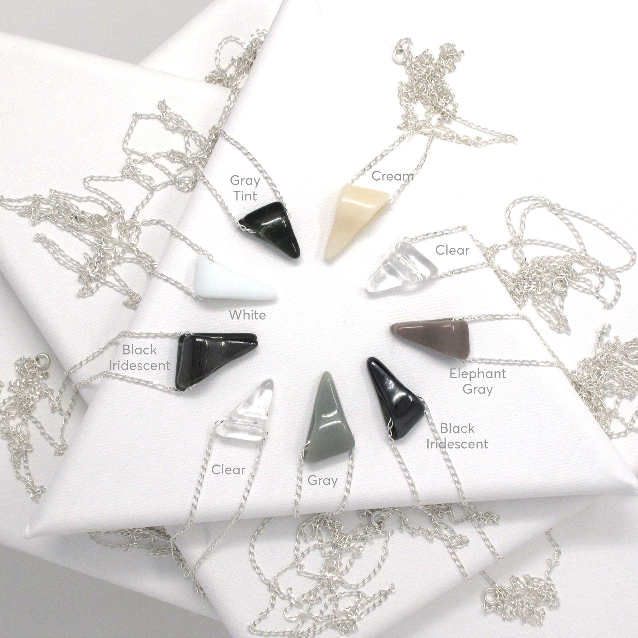 Chip Pendant Necklace - Various Colors