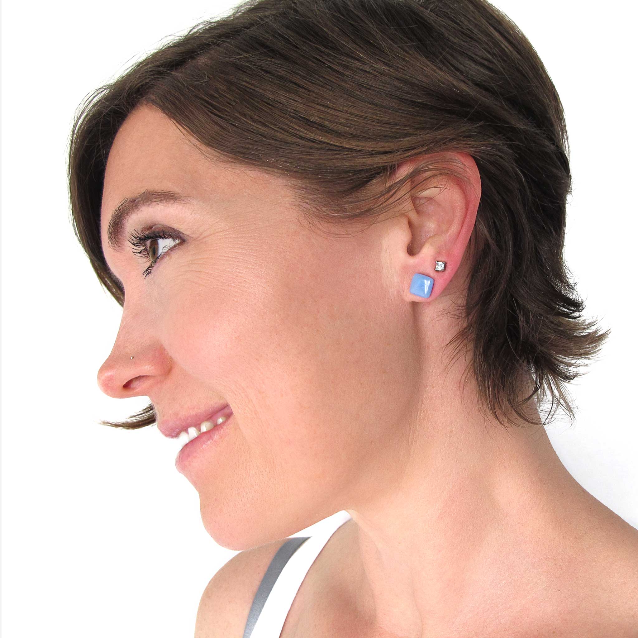 Rally Stud Earring - Square, Various Colors