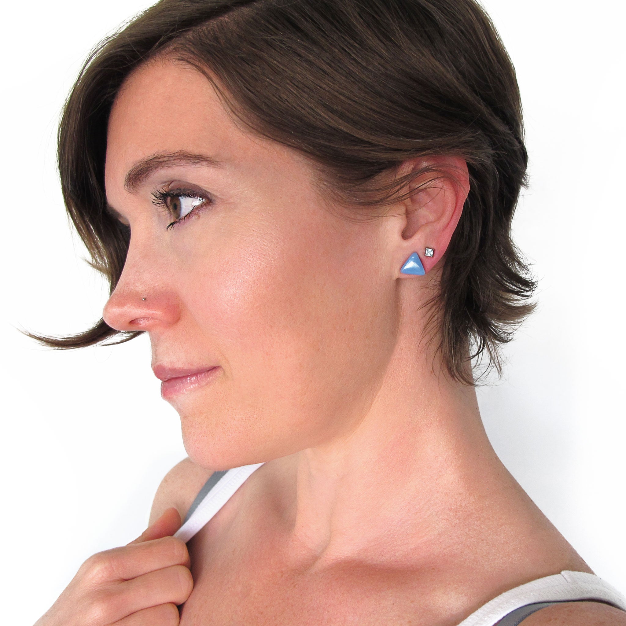Rally Stud Earring - Triangle, Various Colors