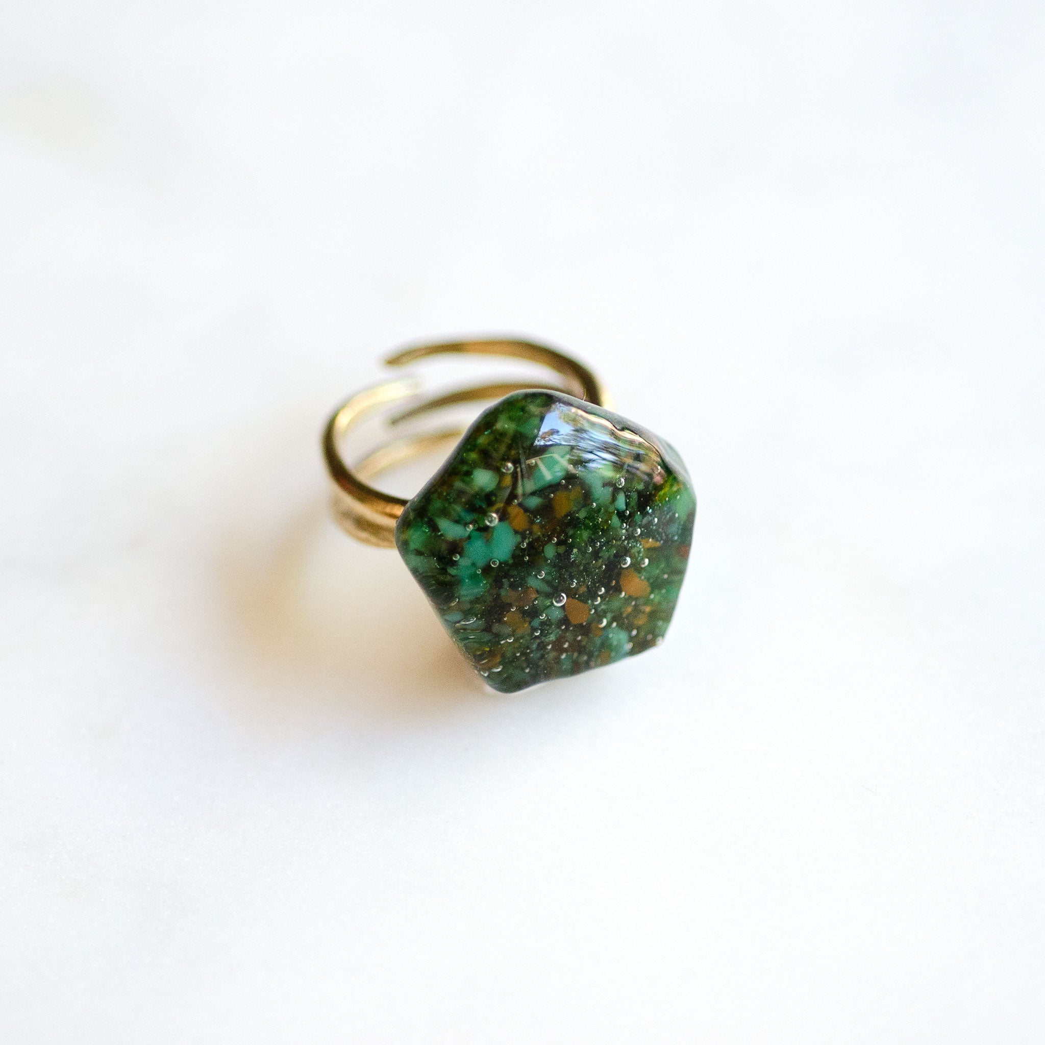 Stone Pentagon Ring