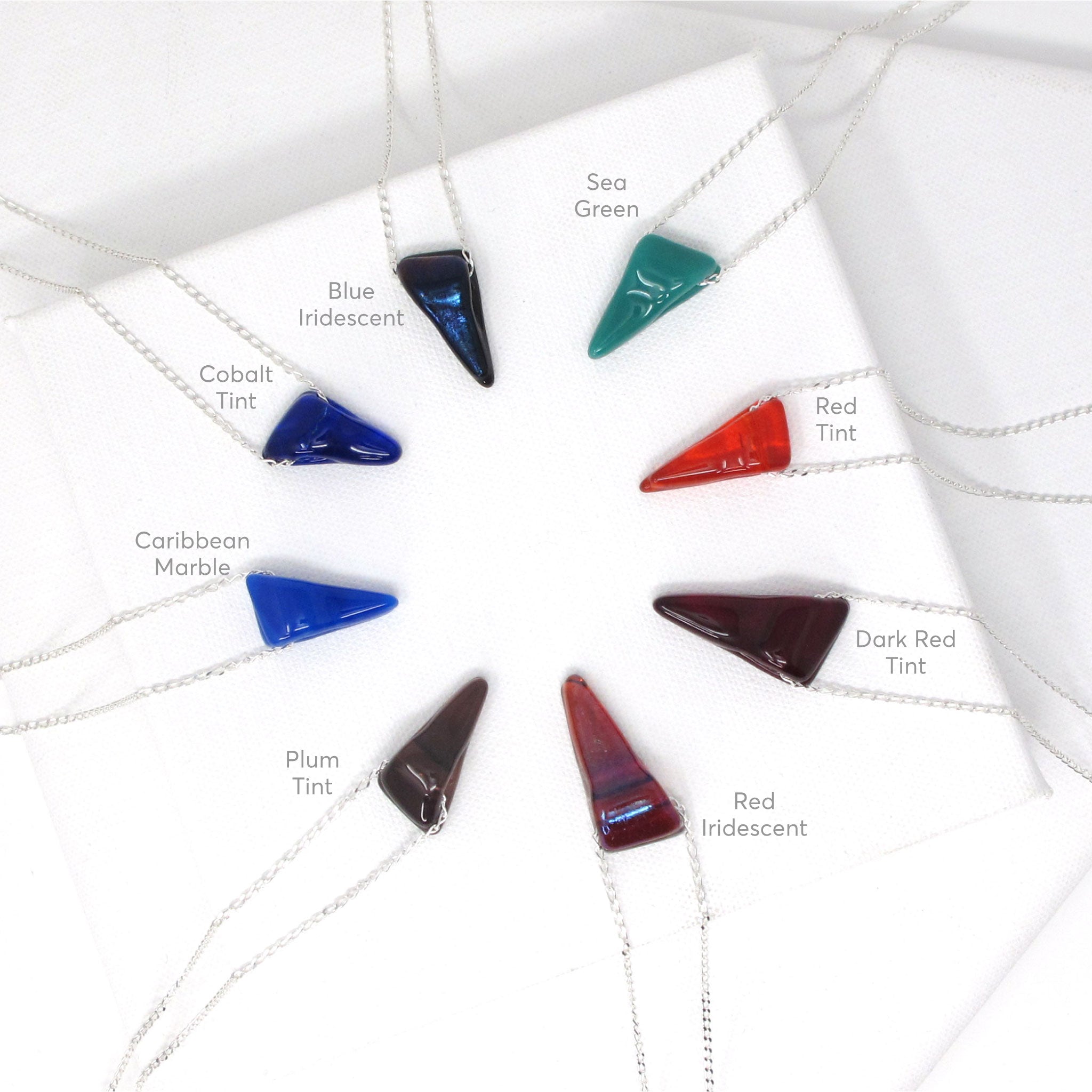 Chip Pendant Necklace - Various Colors